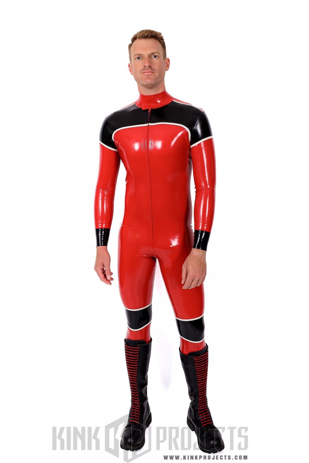 Male 'Orbiton' Front-Zip Latex Catsuit